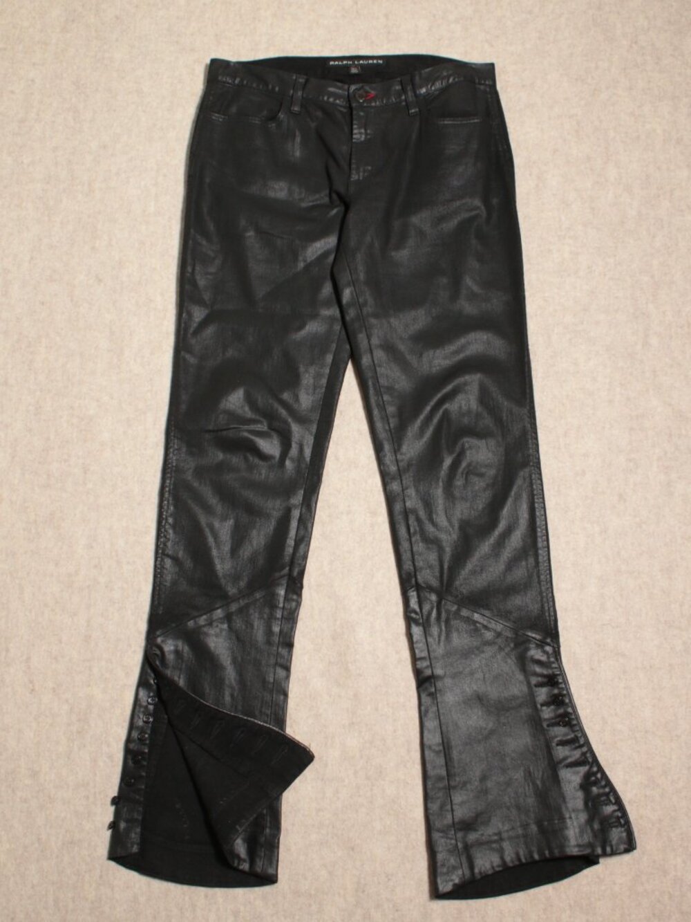 Ralph Lauren Black Label Waxed Bootcut/Flare Pants